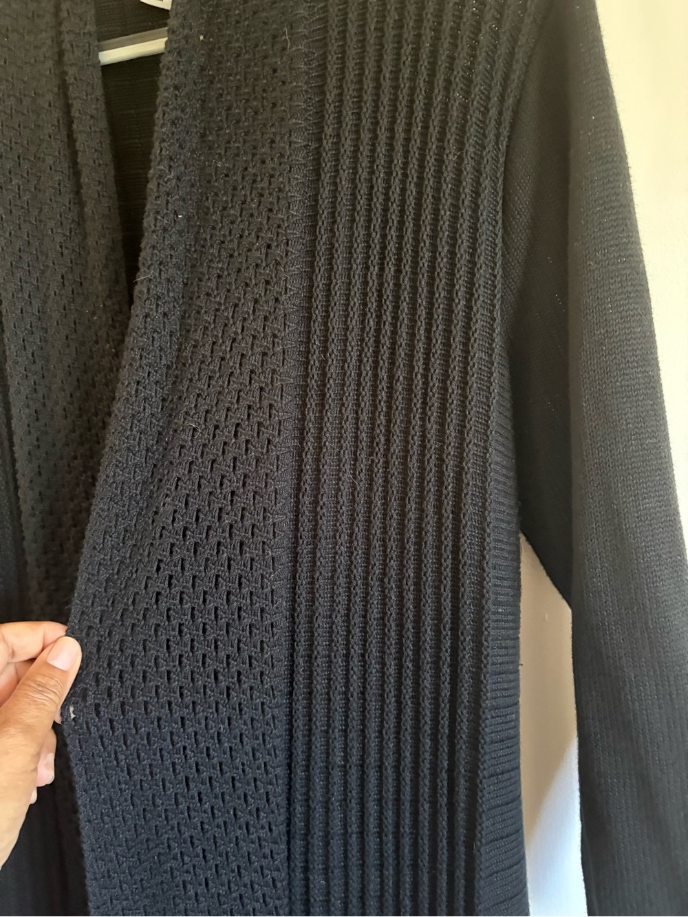 Olivia Sky Black Open-Front Long Cardigan - Picture 2 of 7